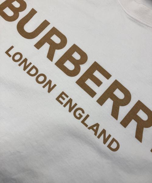 BURBERRY（バーバリー）BURBERRY (バーバリー) ELLISON Logo Print Cotton Tee ホワイト サイズ:Ⅿの古着・服飾アイテム