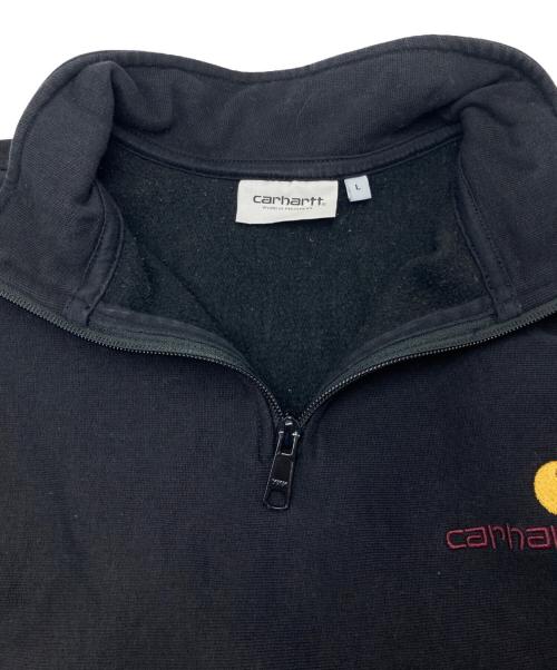 CarHartt（カーハート）CarHartt (カーハート) ハーフジップスウェット ブラック サイズ:Lの古着・服飾アイテム