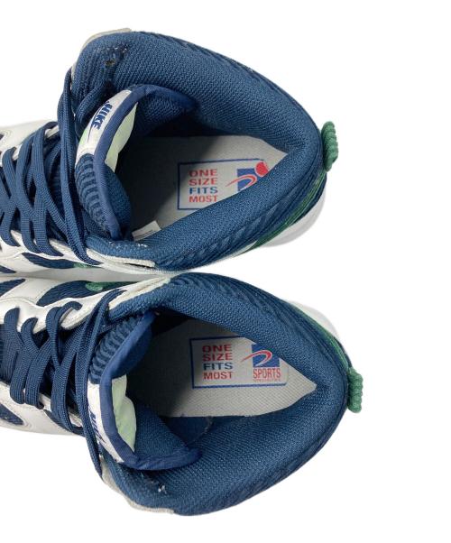 NIKE（ナイキ）NIKE (ナイキ) DUNK HI PRM EMB/ナイキ ダンク ハイ プレミアム エンベデッド ネイビー×ホワイト サイズ:CM27.5/US9.5/UK8.5/EUR43/BR41/CN275(2.5)の古着・服飾アイテム