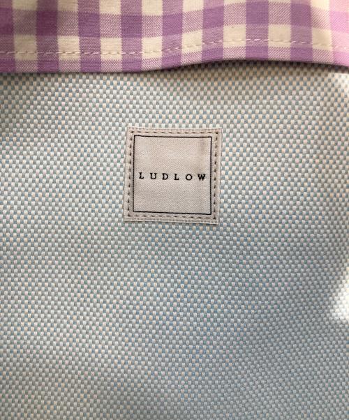 LUDLOW（ラドロー）LUDLOW (ラドロー) ギンガムチェックトートバッグ パープル 未使用品の古着・服飾アイテム