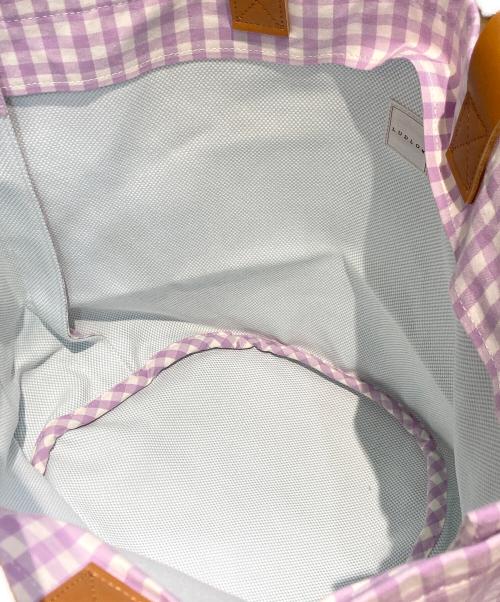 LUDLOW（ラドロー）LUDLOW (ラドロー) ギンガムチェックトートバッグ パープル 未使用品の古着・服飾アイテム