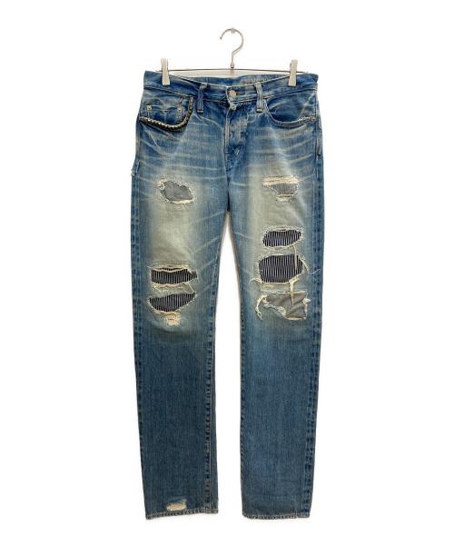 Hysteric Glamour（ヒステリックグラマー）Hysteric Glamour (ヒステリックグラマー) スタッズデニムパンツ インディゴ サイズ:31の古着・服飾アイテム