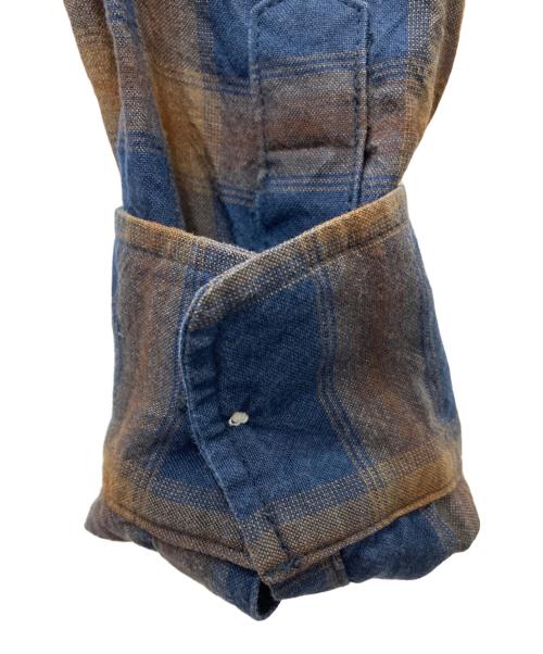 WACKO MARIA（ワコマリア）WACKO MARIA (ワコマリア) オープンカラーチェックシャツ ネイビー×ブラウン サイズ:Ⅿの古着・服飾アイテム