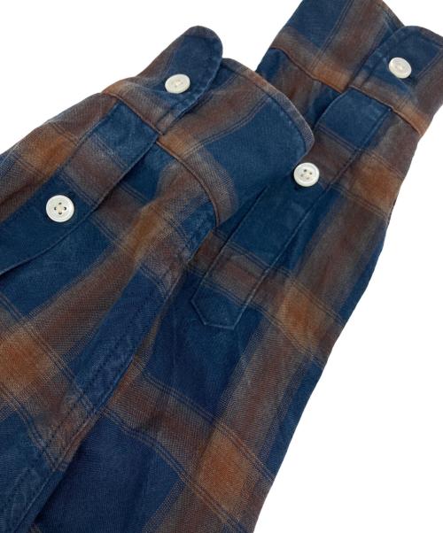 WACKO MARIA（ワコマリア）WACKO MARIA (ワコマリア) オープンカラーチェックシャツ ネイビー×ブラウン サイズ:Ⅿの古着・服飾アイテム