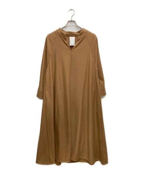 Whim Gazette（ウィムガゼット）Whim Gazette (ウィムガゼット) ウール天竺ワンピース ブラウン サイズ:36の古着・服飾アイテム