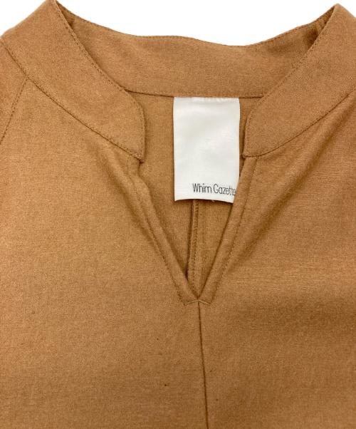 Whim Gazette（ウィムガゼット）Whim Gazette (ウィムガゼット) ウール天竺ワンピース ブラウン サイズ:36の古着・服飾アイテム