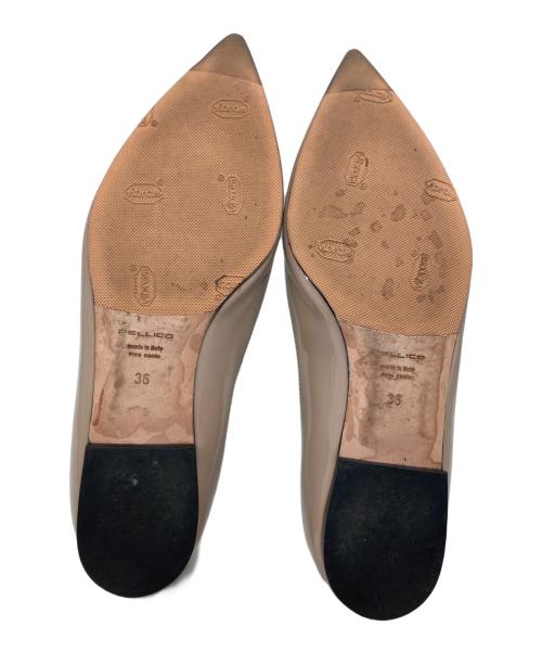 PELLICO（ペリーコ）PELLICO (ペリーコ) エナメルフラットシューズ ベージュ サイズ:36の古着・服飾アイテム