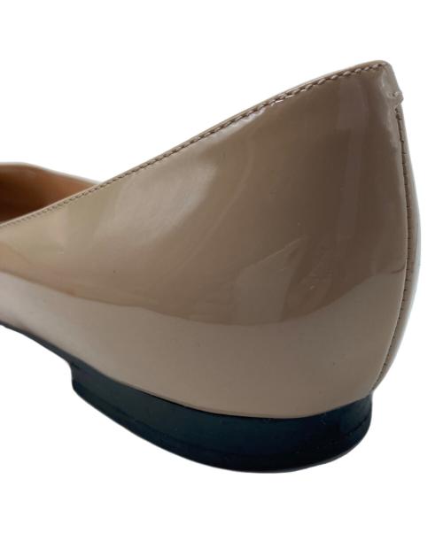 PELLICO（ペリーコ）PELLICO (ペリーコ) エナメルフラットシューズ ベージュ サイズ:36の古着・服飾アイテム