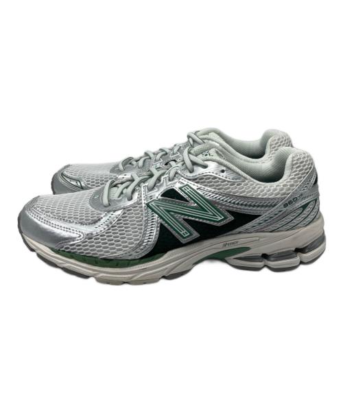 NEW BALANCE（ニューバランス）NEW BALANCE (ニューバランス) ローカットスニーカー ホワイト×グリーン サイズ:27JPNの古着・服飾アイテム