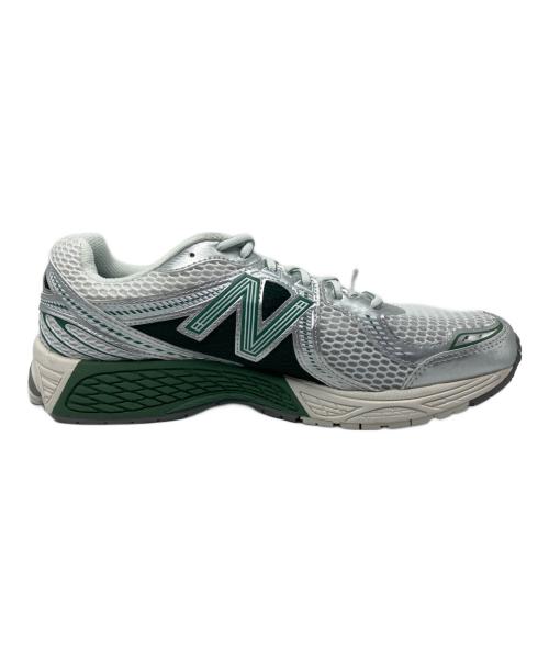 NEW BALANCE（ニューバランス）NEW BALANCE (ニューバランス) ローカットスニーカー ホワイト×グリーン サイズ:27JPNの古着・服飾アイテム