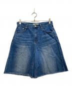 Didot.showroomディドットショールーム）の古着「ウォッシングバミューダデニム/デニムパンツ」｜インディゴ