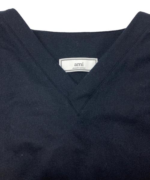 AMI Alexandre Mattiussi（アミアレクサンドルマテュッシ）AMI Alexandre Mattiussi (アミアレクサンドルマテュッシ) Vネックカットソー ネイビー サイズ:XSの古着・服飾アイテム
