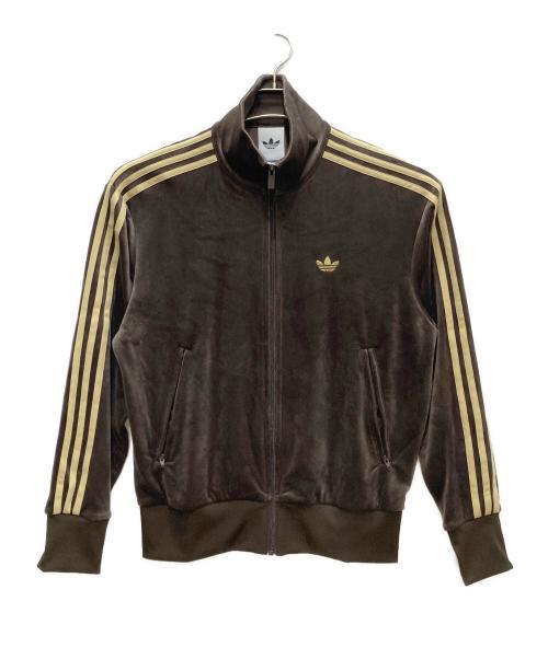 adidas（アディダス）adidas (アディダス) FIREBIRD VELOUR TRACK TOP/ファイアーバードベロアトラックトップ ブラウン サイズ:XS 未使用品の古着・服飾アイテム