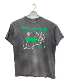 SAINT MICHAEL（セントマイケル）の古着「Holy As Fuck プリントTシャツ/ホーリーアズファックプリントTシャツ」｜グレー