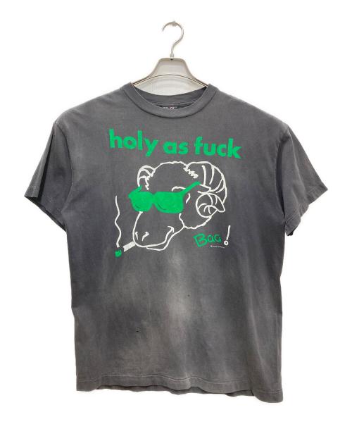 SAINT MICHAEL（セントマイケル）SAINT MICHAEL (セントマイケル) Holy As Fuck プリントTシャツ/ホーリーアズファックプリントTシャツ グレー サイズ:Lの古着・服飾アイテム