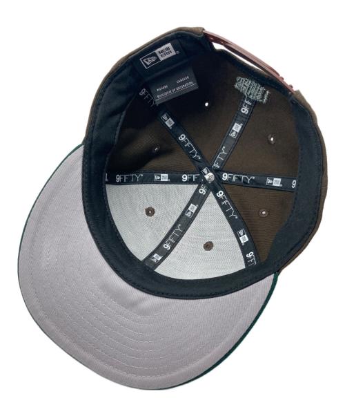New Era（ニューエラ）New Era (ニューエラ) Schott (ショット) キャップ ブラウン×グリーンの古着・服飾アイテム