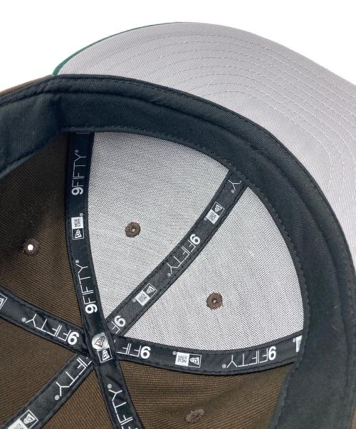New Era（ニューエラ）New Era (ニューエラ) Schott (ショット) キャップ ブラウン×グリーンの古着・服飾アイテム