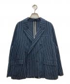 BEAMS BOYビームスボーイ）の古着「ピンストライプ ダブル ジャケット」｜ネイビー
