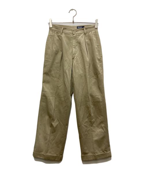 POLO RALPH LAUREN（ポロ・ラルフローレン）POLO RALPH LAUREN (ポロ・ラルフローレン) タックパンツ ベージュ サイズ:不明の古着・服飾アイテム
