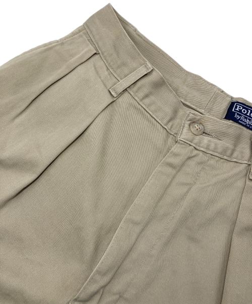 POLO RALPH LAUREN（ポロ・ラルフローレン）POLO RALPH LAUREN (ポロ・ラルフローレン) タックパンツ ベージュ サイズ:不明の古着・服飾アイテム