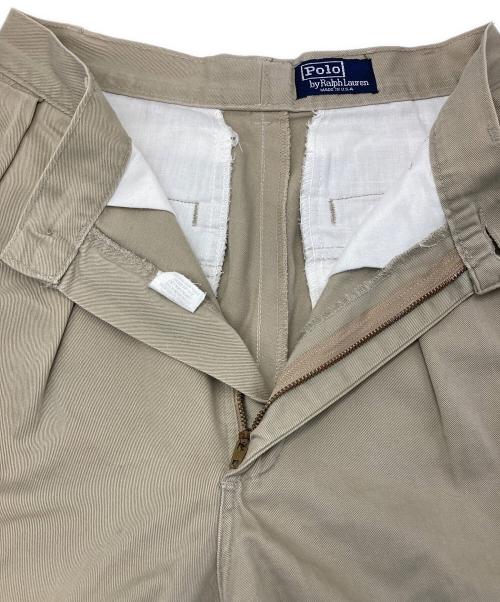 POLO RALPH LAUREN（ポロ・ラルフローレン）POLO RALPH LAUREN (ポロ・ラルフローレン) タックパンツ ベージュ サイズ:不明の古着・服飾アイテム