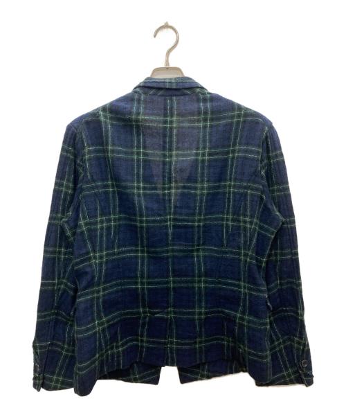 PPFM（ピーピーエフエム）PPFM (ピーピーエフエム) チェックジャケット ネイビー×グリーン サイズ:Mの古着・服飾アイテム