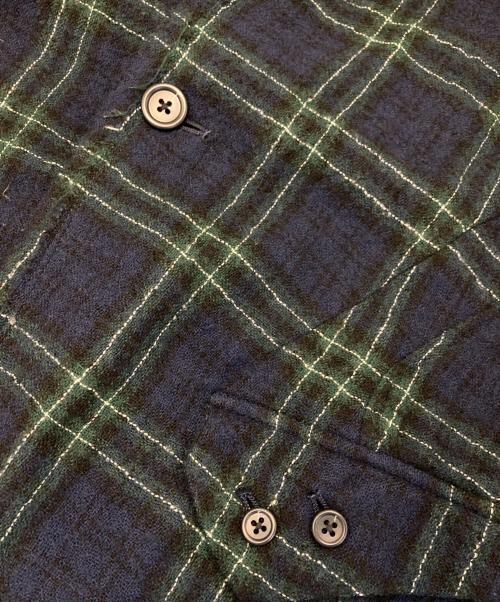 PPFM（ピーピーエフエム）PPFM (ピーピーエフエム) チェックジャケット ネイビー×グリーン サイズ:Mの古着・服飾アイテム