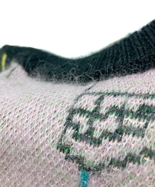 Jean-Michel Basquiat（ジャン ミシェル バスキア）Jean-Michel BASQUIAT (ジャン ミシェル バスキア) WACKO MARIA (ワコマリア) CREW NECK SWEATER/クルーネックセーター マルチカラー サイズ:XLの古着・服飾アイテム