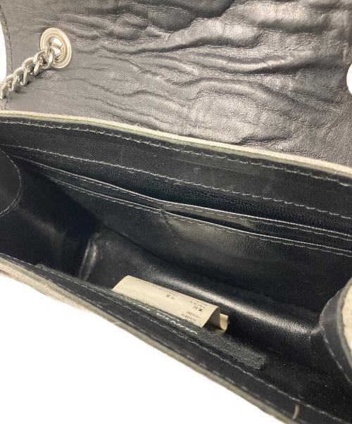 CDG JUNYA WATANABE（コムデギャルソン ジュンヤワタナベ）CDG JUNYA WATANABE (コムデギャルソン ジュンヤワタナベ) レオパード ハラコ チェーン ミニショルダーバッグ ベージュの古着・服飾アイテム