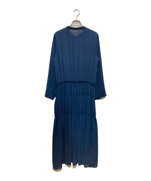 GALLARDA GALANTE（ガリャルダガランテ）GALLARDA GALANTE (ガリャルダガランテ) シャーリングティアード長袖ワンピース ネイビーの古着・服飾アイテム