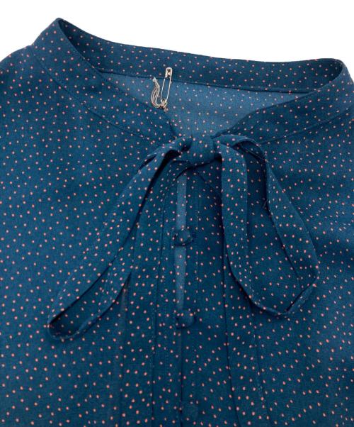 GALLARDA GALANTE（ガリャルダガランテ）GALLARDA GALANTE (ガリャルダガランテ) シャーリングティアード長袖ワンピース ネイビーの古着・服飾アイテム