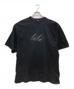 BALENCIAGAバレンシアガ）の古着「Bebe Rhinestone Oversized T-Shirt/ベベ　ライトストーン　オーバーサイズＴシャツ」｜ブラック