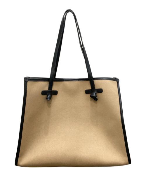 GIANNI CHIARINI（ジャンニ キアリーニ）GIANNI CHIARINI (ジャンニ キアリーニ) ポーチ付キャンバスレザートートバッグ ベージュの古着・服飾アイテム