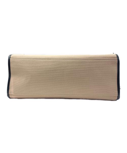 GIANNI CHIARINI（ジャンニ キアリーニ）GIANNI CHIARINI (ジャンニ キアリーニ) ポーチ付キャンバスレザートートバッグ ベージュの古着・服飾アイテム