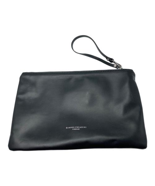 GIANNI CHIARINI（ジャンニ キアリーニ）GIANNI CHIARINI (ジャンニ キアリーニ) ポーチ付キャンバスレザートートバッグ ベージュの古着・服飾アイテム