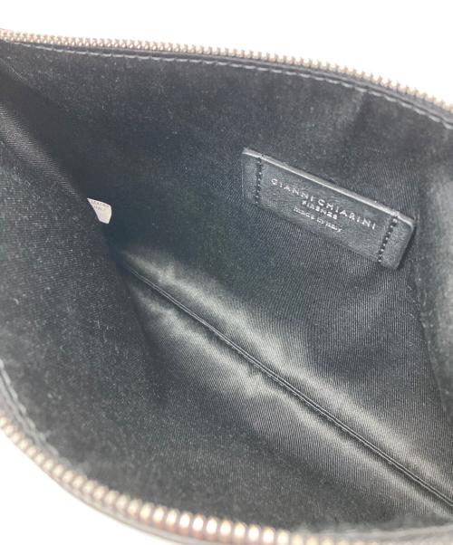 GIANNI CHIARINI（ジャンニ キアリーニ）GIANNI CHIARINI (ジャンニ キアリーニ) ポーチ付キャンバスレザートートバッグ ベージュの古着・服飾アイテム