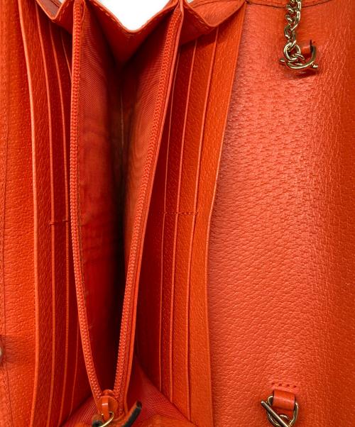 GUCCI（グッチ）GUCCI (グッチ) フローラキャンパスチェーンウォレット オレンジの古着・服飾アイテム