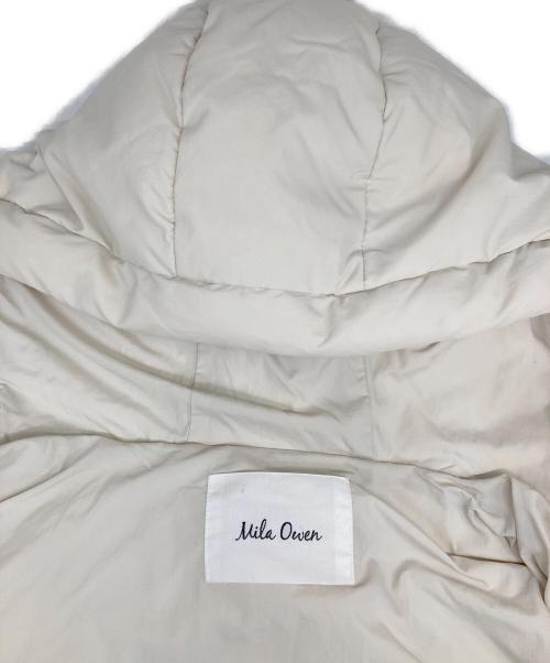 Mila Owen（ミラオーウェン）Mila Owen (ミラオーウェン) サスティナブルサイドリボンダウンポンチョ ホワイト サイズ:FREEの古着・服飾アイテム
