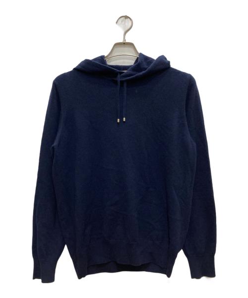 Cruciani（クルチアーニ）CRUCIANI (クルチアーニ) カシミヤ100％ニットパーカー ネイビー サイズ:48の古着・服飾アイテム