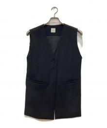 Spick and Span（スピックアンドスパン）の古着「PEカルゼVカラージレ」｜ブラック