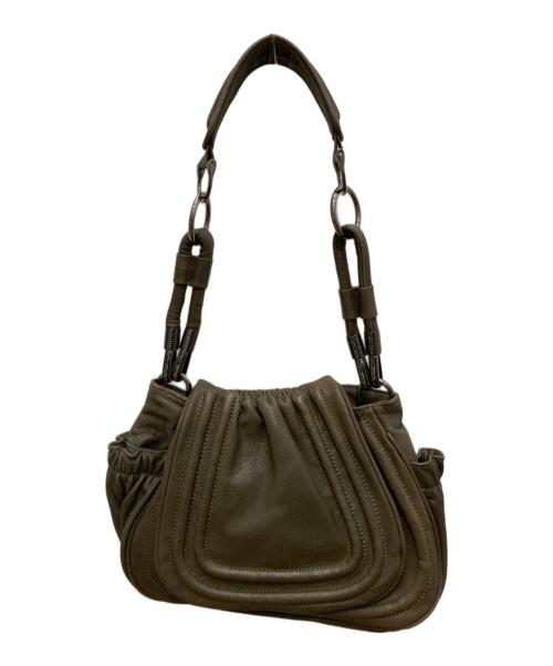 Diagram GRACE CONTINENTAL（ダイアグラム グレースコンチネンタル）Diagram GRACE CONTINENTAL (ダイアグラム グレースコンチネンタル) レザーバッグ ブラウンの古着・服飾アイテム