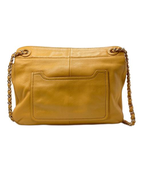 TORY BURCH（トリーバーチ）TORY BURCH (トリーバーチ) レザーチェーンショルダーバッグ イエローの古着・服飾アイテム