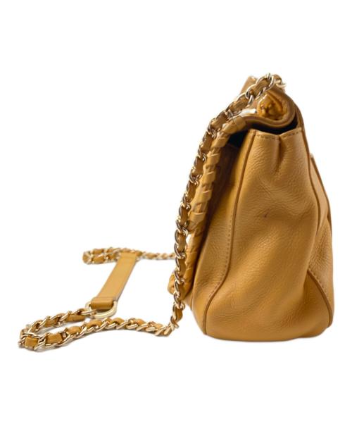 TORY BURCH（トリーバーチ）TORY BURCH (トリーバーチ) レザーチェーンショルダーバッグ イエローの古着・服飾アイテム