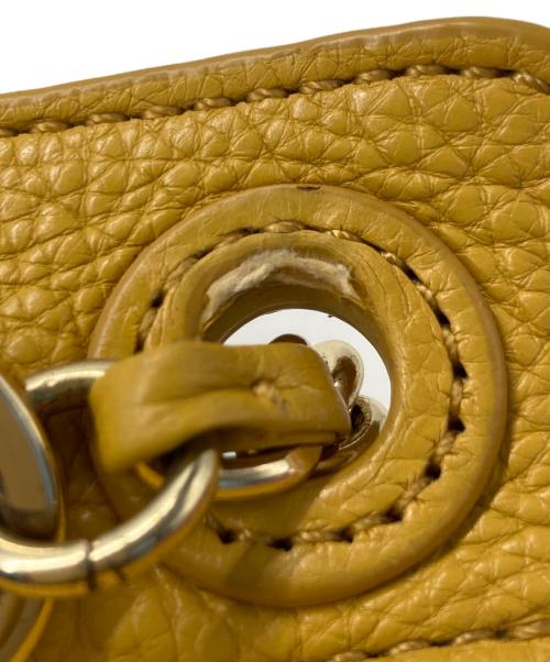 TORY BURCH（トリーバーチ）TORY BURCH (トリーバーチ) レザーチェーンショルダーバッグ イエローの古着・服飾アイテム