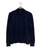 POLO RALPH LAURENポロ・ラルフローレン）の古着「ハーフジップニット」｜ネイビー