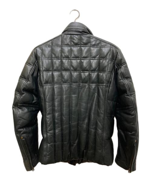 AVIREX（アヴィレックス）AVIREX (アヴィレックス) レザーダウンジャケット ブラック サイズ:Ｌの古着・服飾アイテム