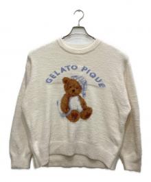 gelato pique（ジェラートピケ）の古着「GOOD NIGHT BEAR JQDプルオーバー/グッドナイトベアジャガードプルオーバー」｜ホワイト