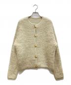 ELFRANKエルフランク）の古着「ループ編みニットブルゾン/カーディガン」｜ホワイト