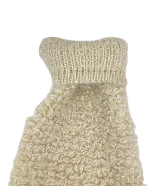 ELFRANK（エルフランク）ELFRANK (エルフランク) ループ編みニットブルゾン/カーディガン ホワイト サイズ:FREEの古着・服飾アイテム