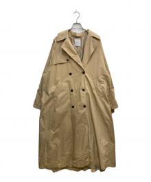 CLANE（クラネ）の古着「バックフリルスリーブトレンチコート」｜ベージュ